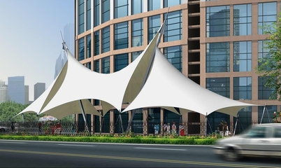 现代观景空间的艺术点缀 膜结构景观与休闲小品的设计魅力